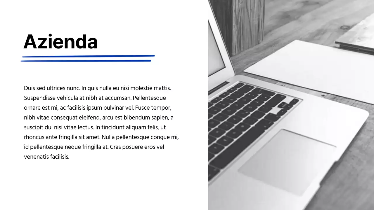 Introduzione dell'azienda Blue Modern Marker