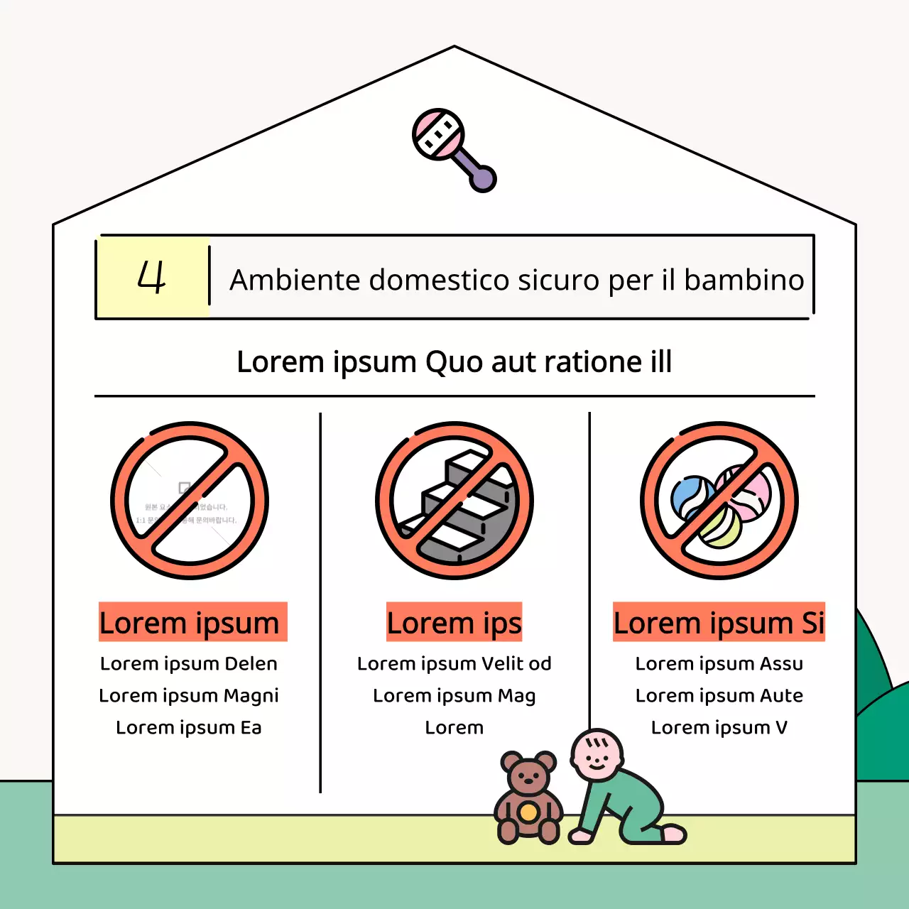 Suggerimenti verdi e rosa per i genitori dei bambini