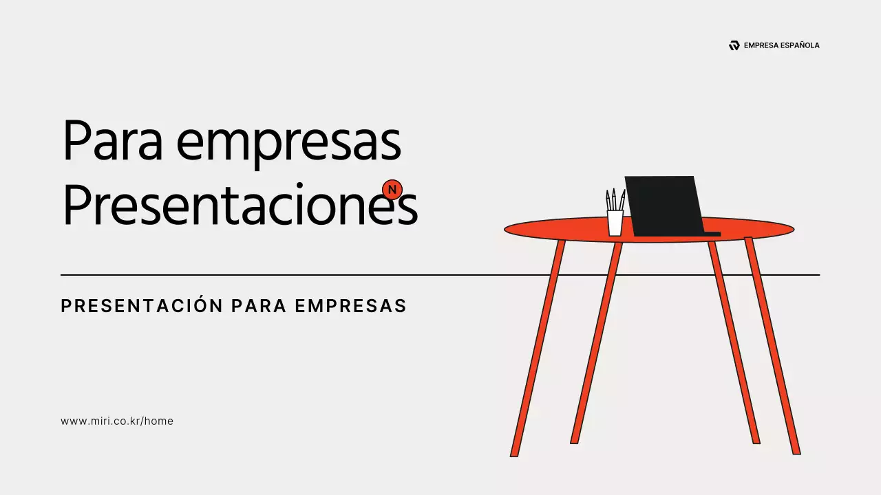 Un moderno informe empresarial en rojo y beige