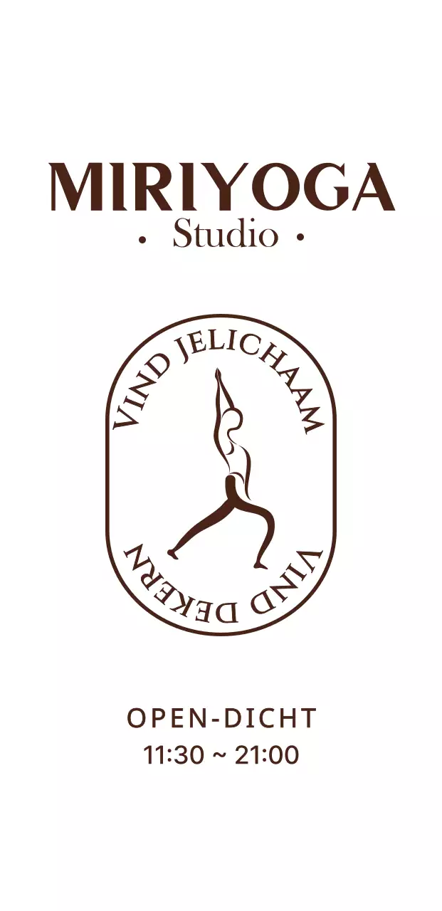 Yoga Studio Open en Gesloten Tijd Tekenen met Illustraties