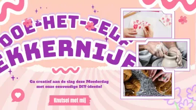 Roze Moderne Moederdag DIY Ideeën Publiciteit
