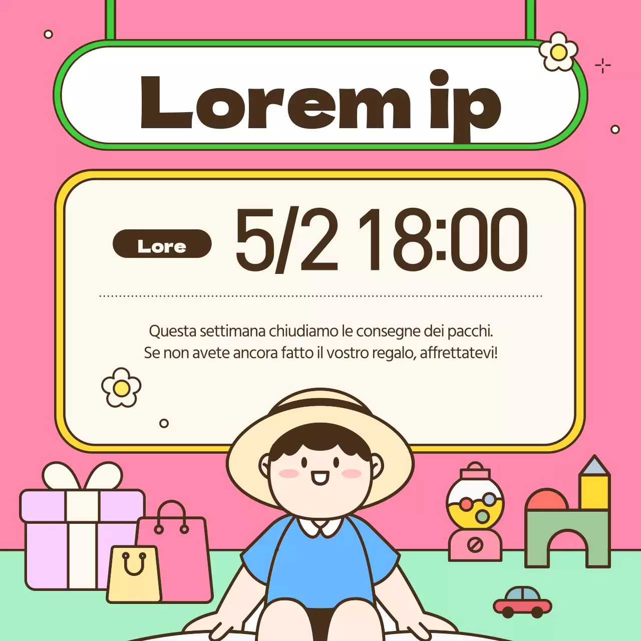 Promuovere una promozione kitsch per la Giornata dei bambini in rosa