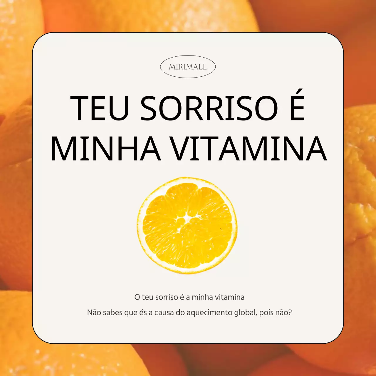 Correio sentimental simples em amarelo e laranja