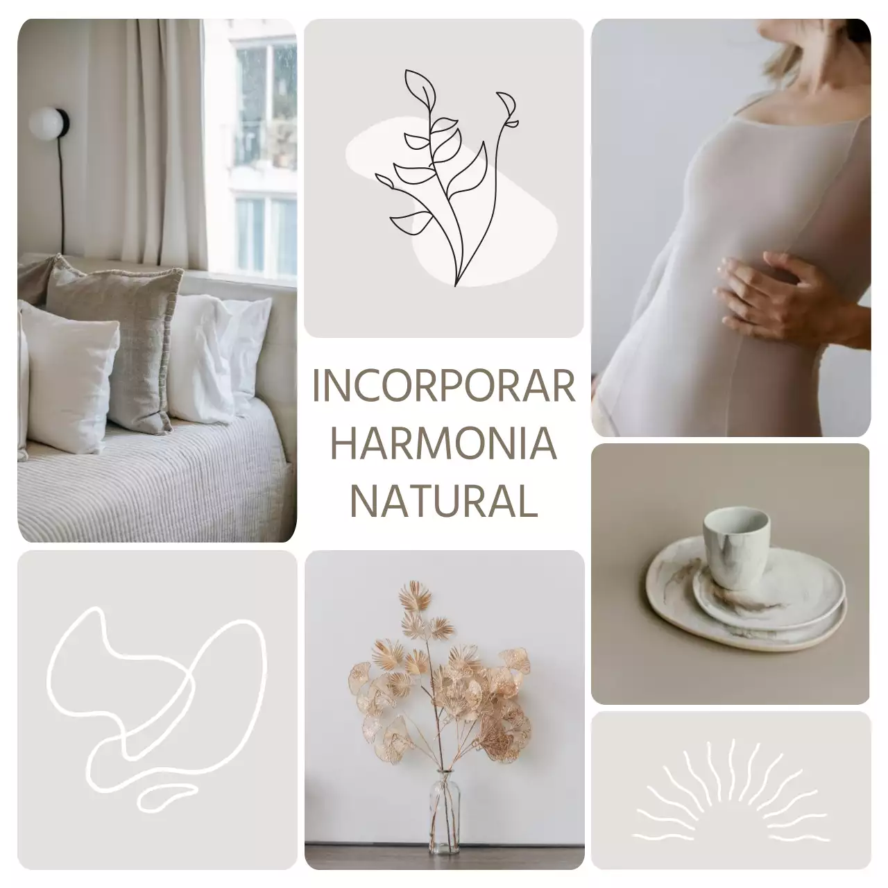 Promoção de estilo de vida natural castanho e bege