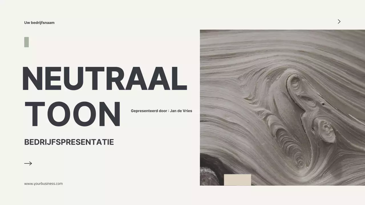 Beige Minimal Modern Profiel Bedrijfs Introductie