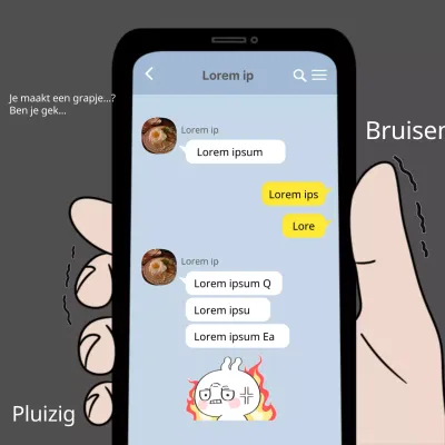 Zwart en lichtblauw gag spacing meme tweet