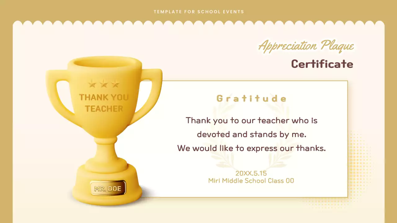 Red Simple Teacher's Thank You Presentation