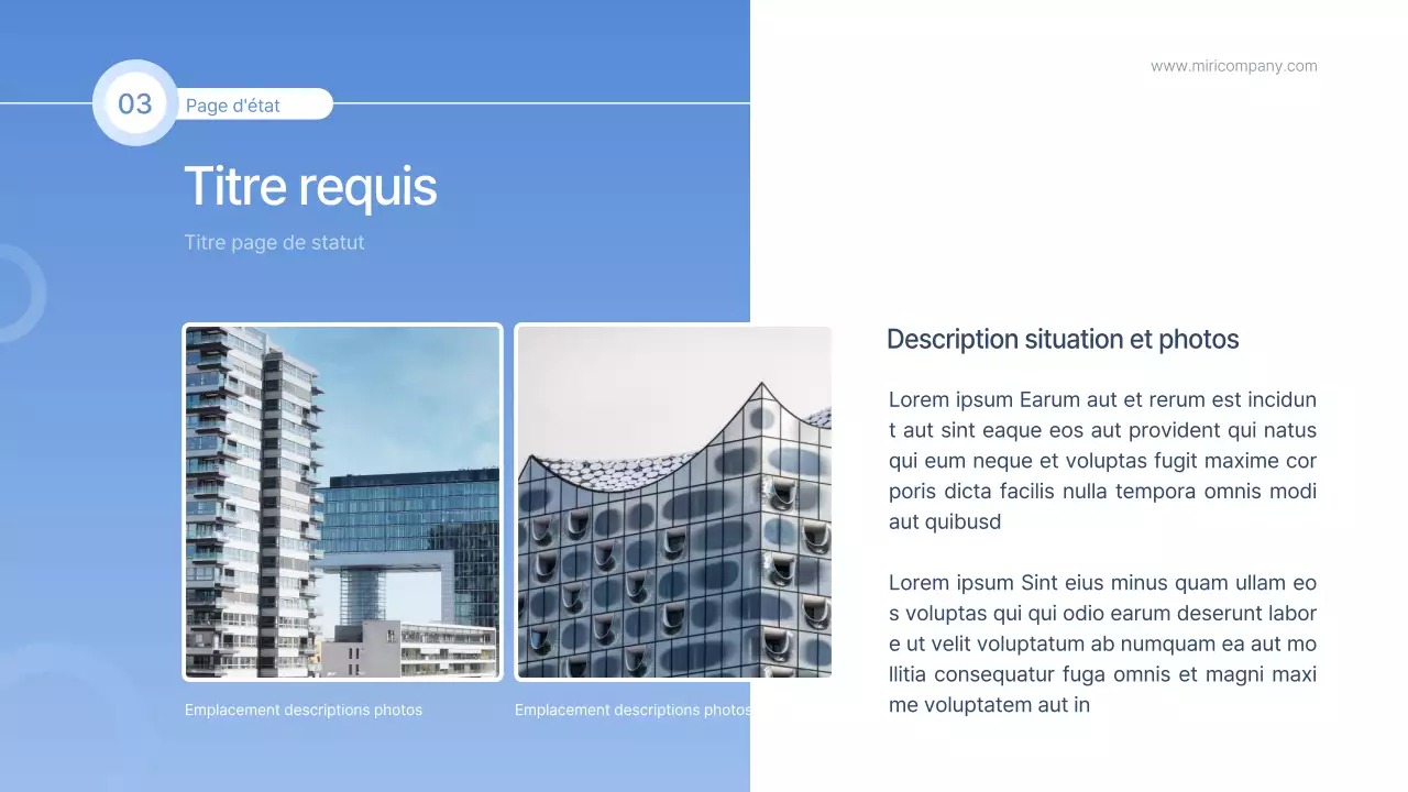 Un rapport simple en bleu et bleu clair