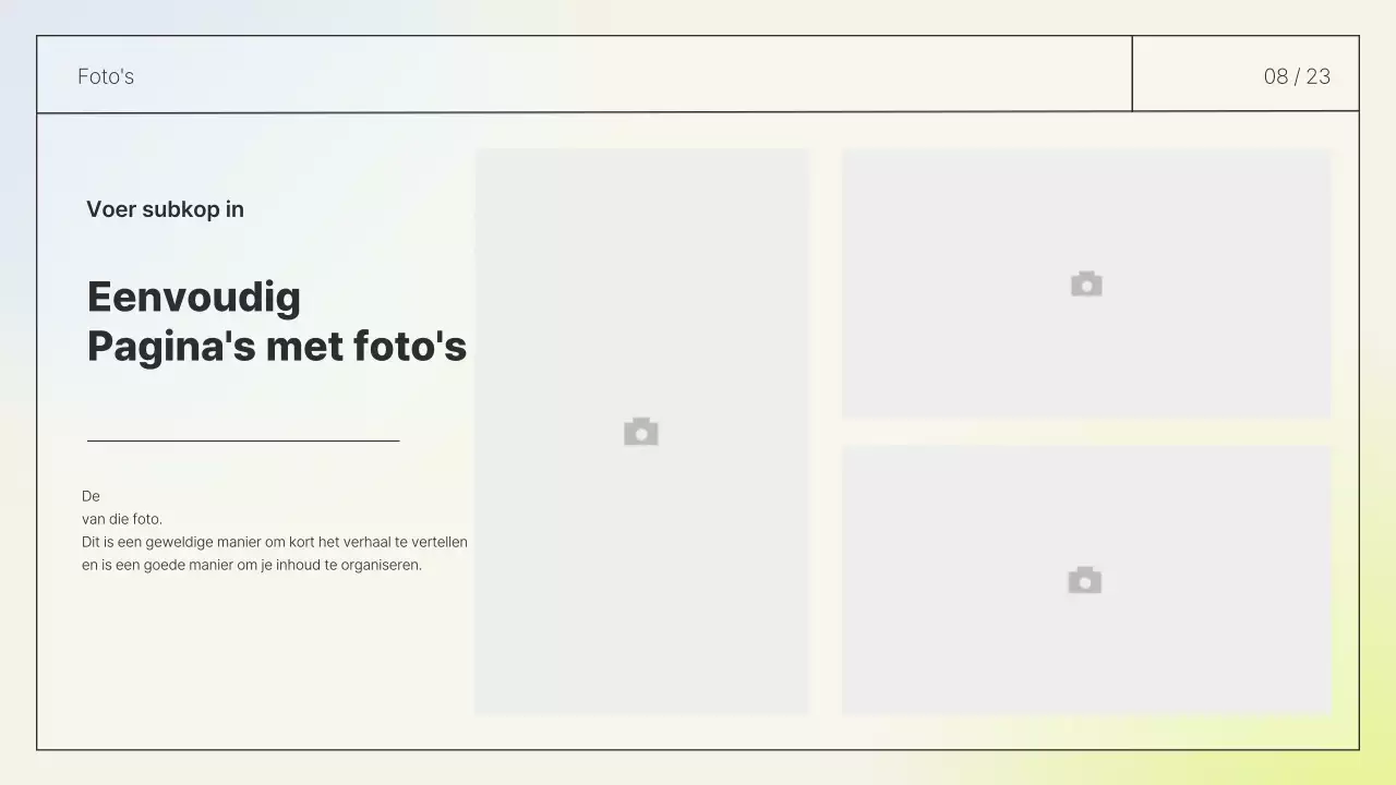 Eenvoudig lay-out rapport in wit en chartreuse