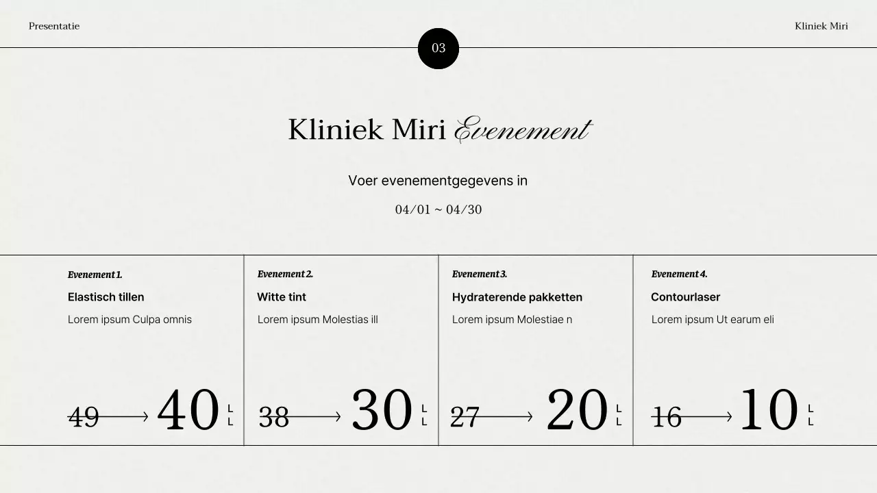 Een grijs, modern dermatologiemerk promoten