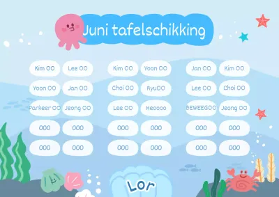 Over de lichtblauwe plattegrond van de school