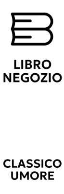 Merchandising semplice da libreria con illustrazioni di libri e caratteri gotici