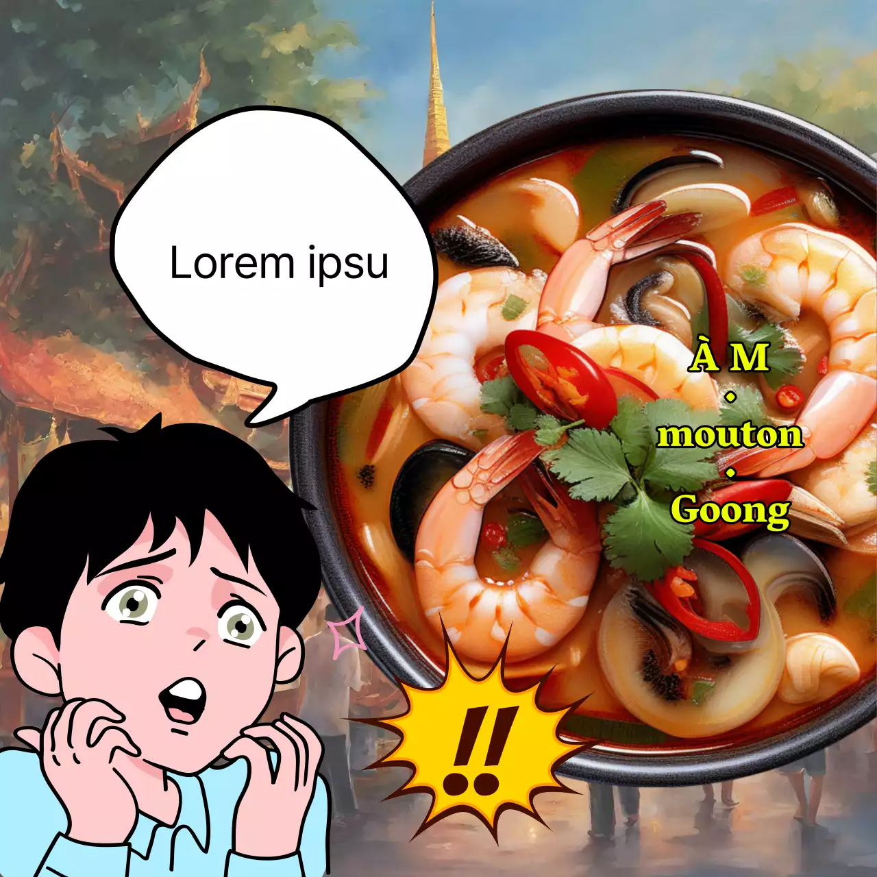 Promouvoir votre boutique de garçon manqué rétro jaune et noir