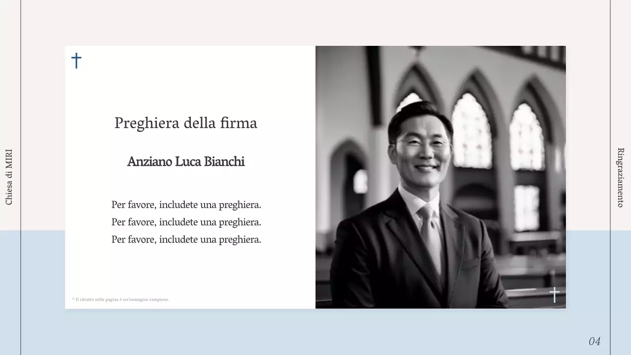 Guida al servizio religioso semplice in blu chiaro e blu navy