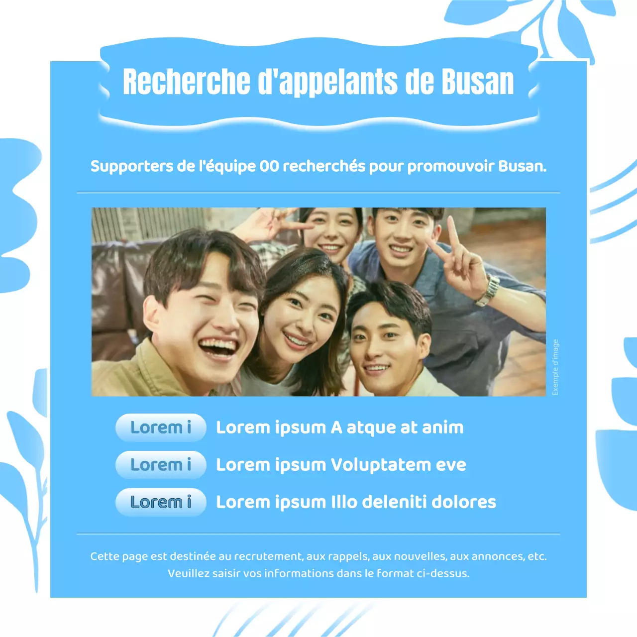 Un guide de quartier kitsch, bleu clair et blanc de Busan