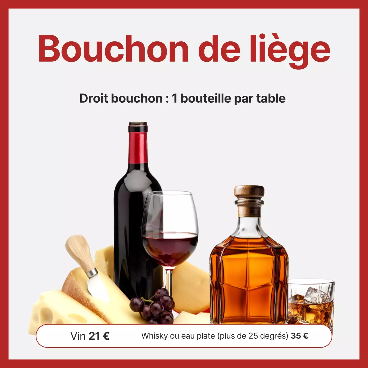 Une annonce de magasin moderne en rouge et gris