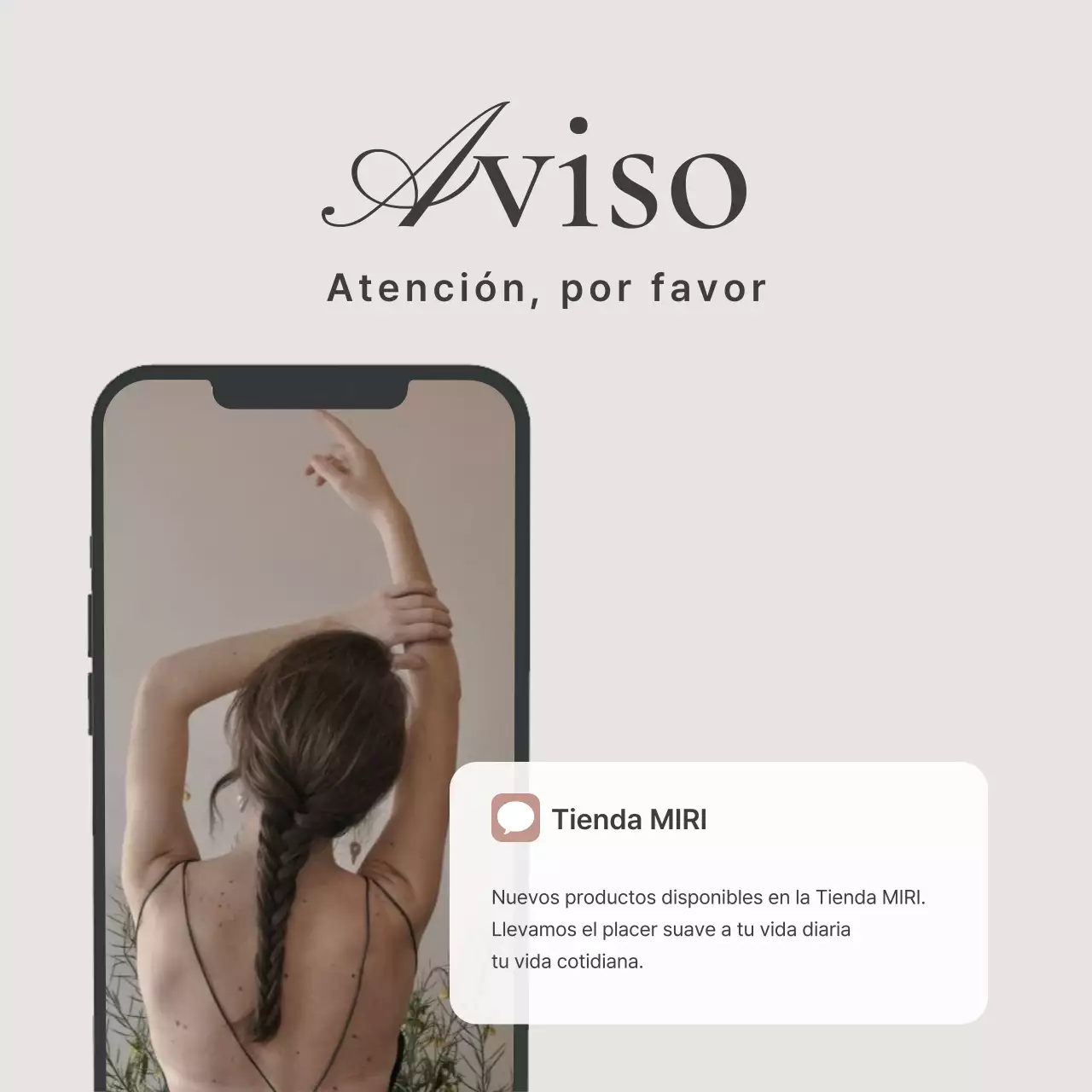 Promueva los anuncios de moda de marketing en redes sociales en beige y gris