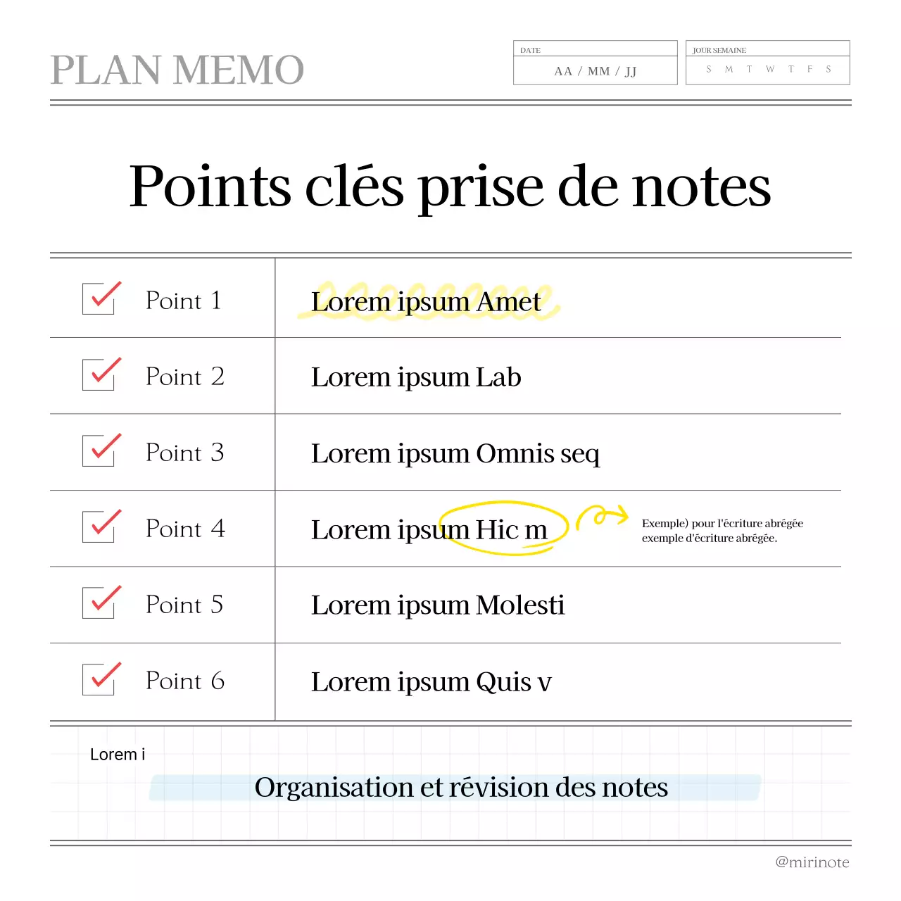 Trucs et astuces pour une prise de notes minimaliste en gris et jaune