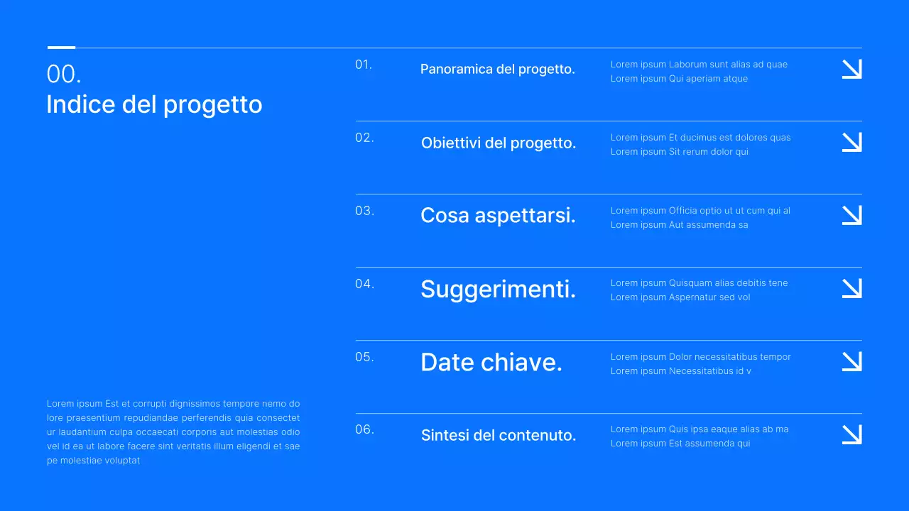 Una moderna proposta di progetto collaborativo in bianco e blu per un progetto industria-università