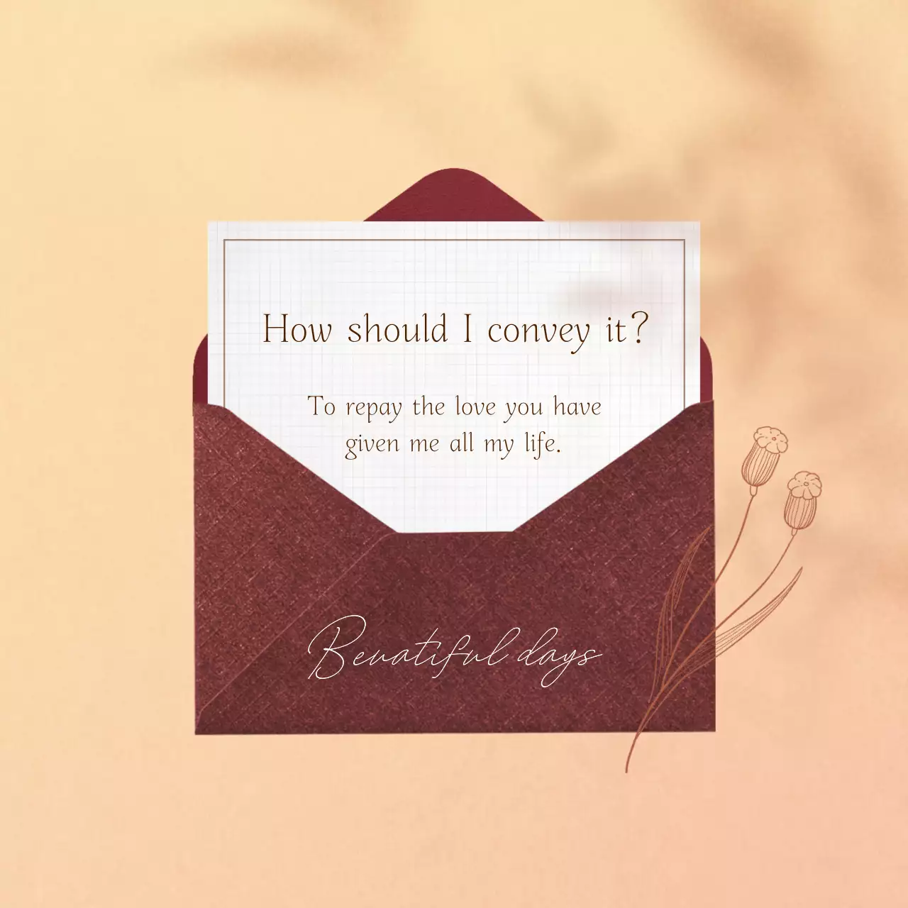 갈색과 베이지색의 심플한 감사의 달 감성글귀 게시글