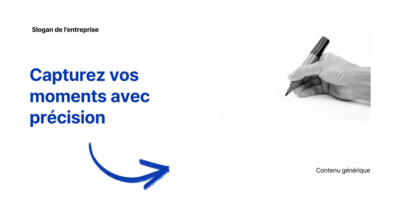 Blue Modern Marker Présentation de la société