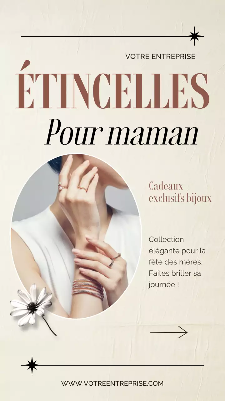 Beige et Brown élégants bijoux exclusifs Cadeaux pour maman promotion
