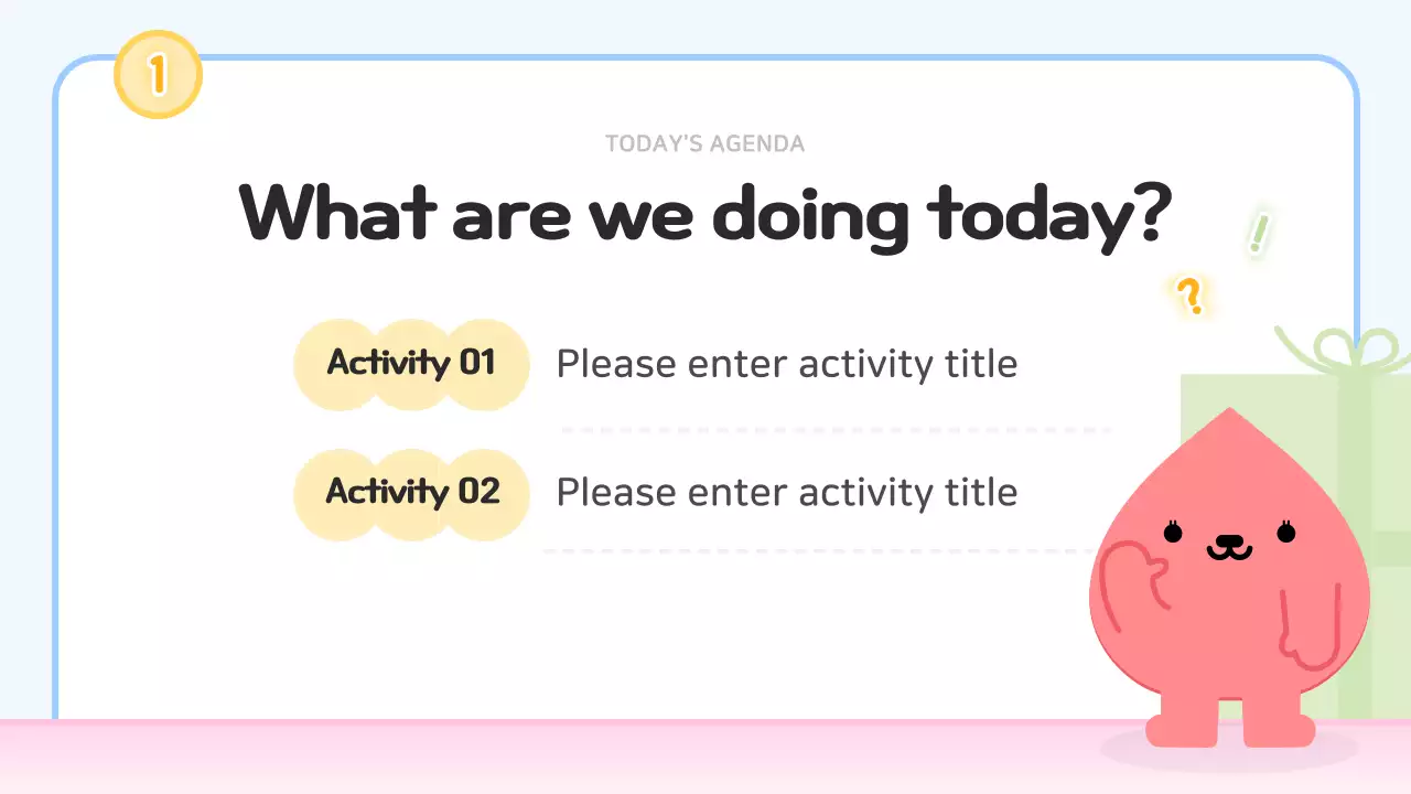 노란색 귀여운 학교 일정 프레젠테이션