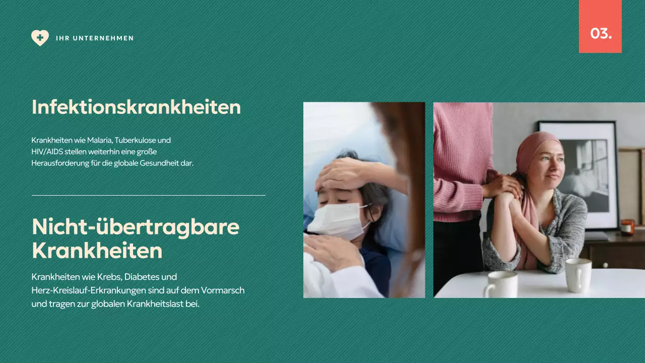 Grün und Elfenbein Modern Bericht zum Weltgesundheitstag