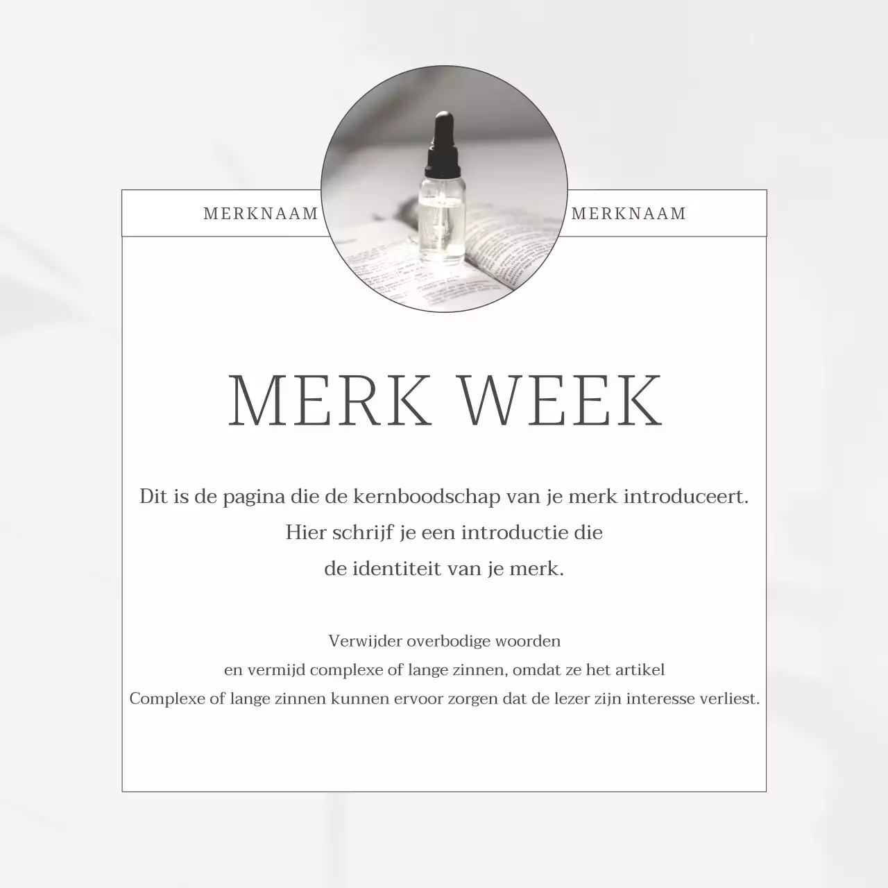 Witte en eenvoudige social media marketing promotie voor schoonheidsmerken