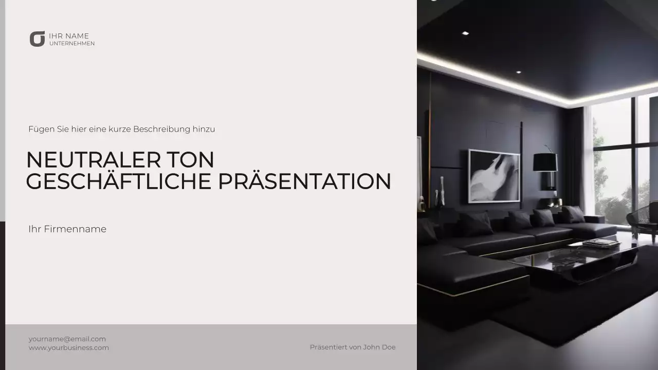 Neutraler Ton Geschäftspräsentation