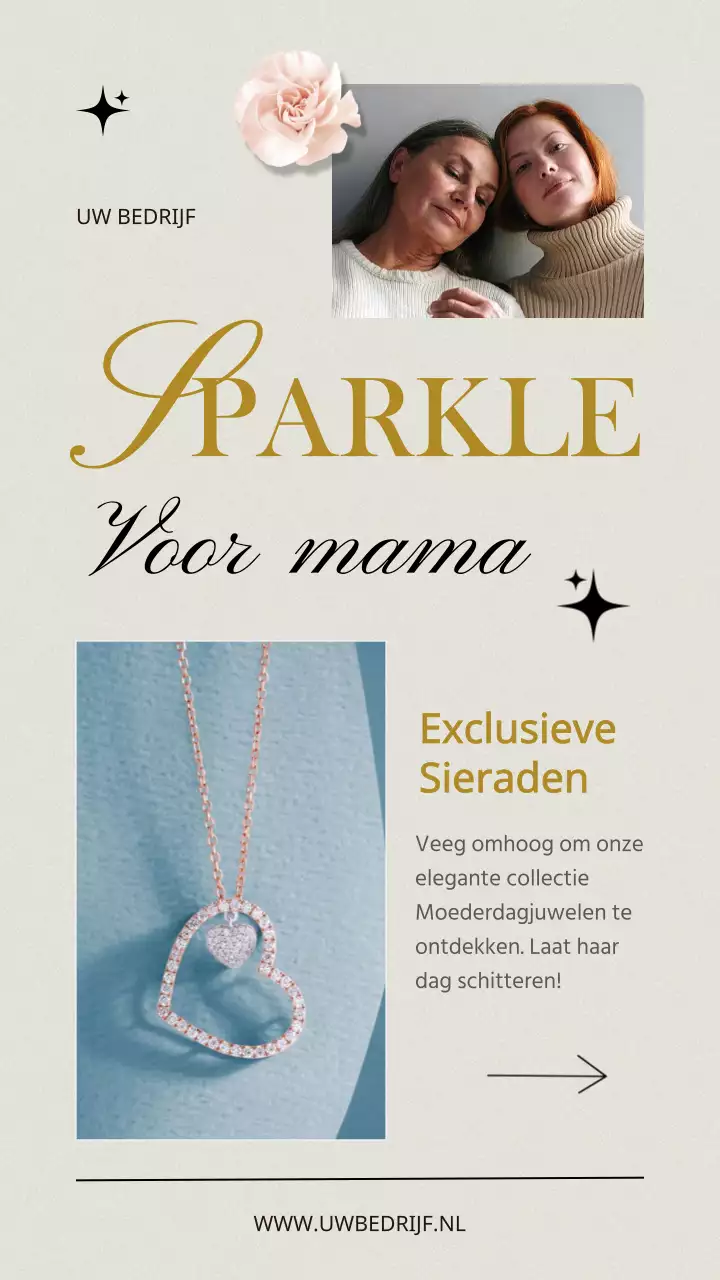 Beige en Goud elegante Exclusieve Sieraden Cadeaus voor Mama promotie