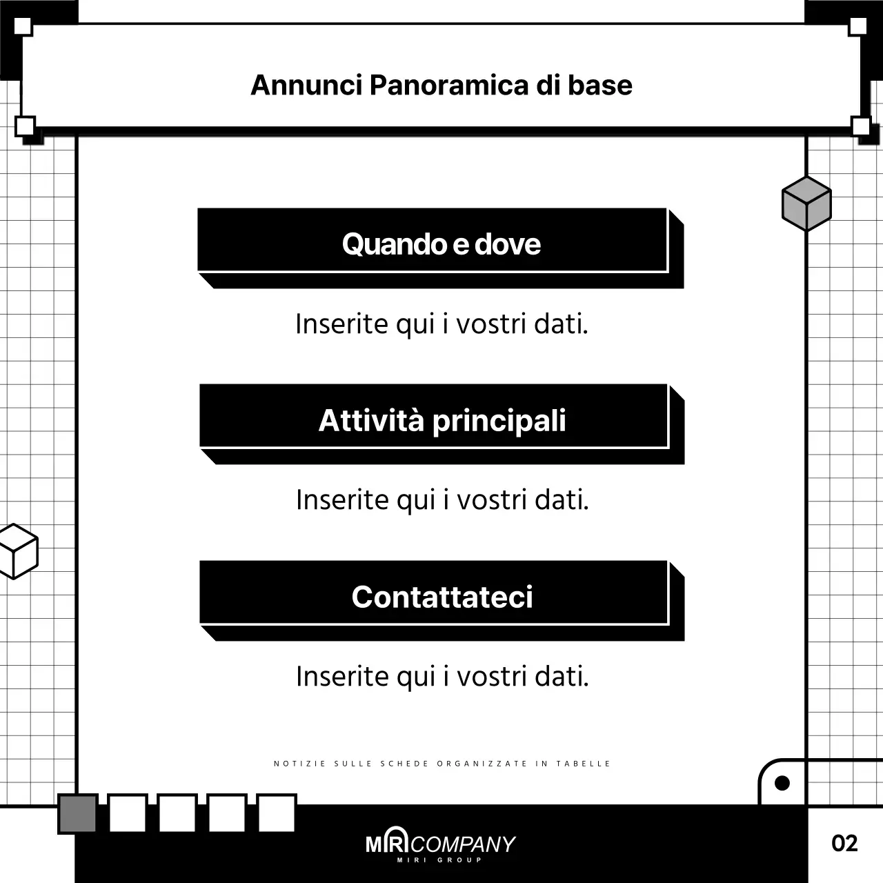 Una semplice guida da tavolo in bianco e nero