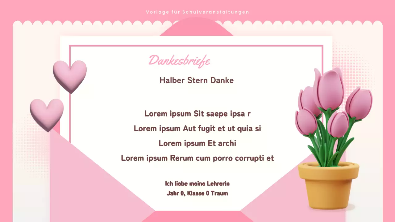 Reds bezaubernde Präsentation zum Teacher's Day