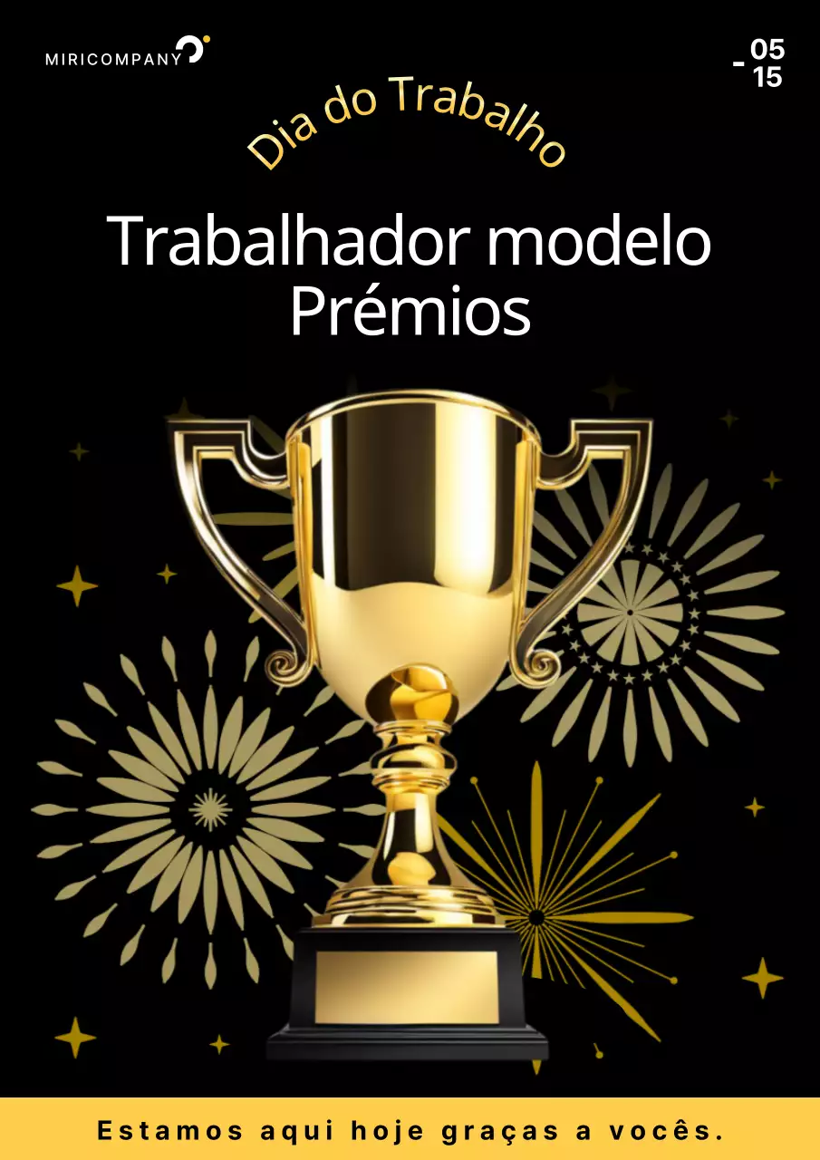 Preto e dourado, tendência para a publicidade de prémios de trabalhadores modelo