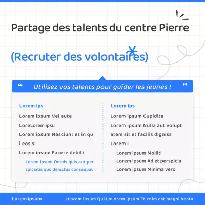 Guide simple de recrutement des volontaires en bleu et blanc