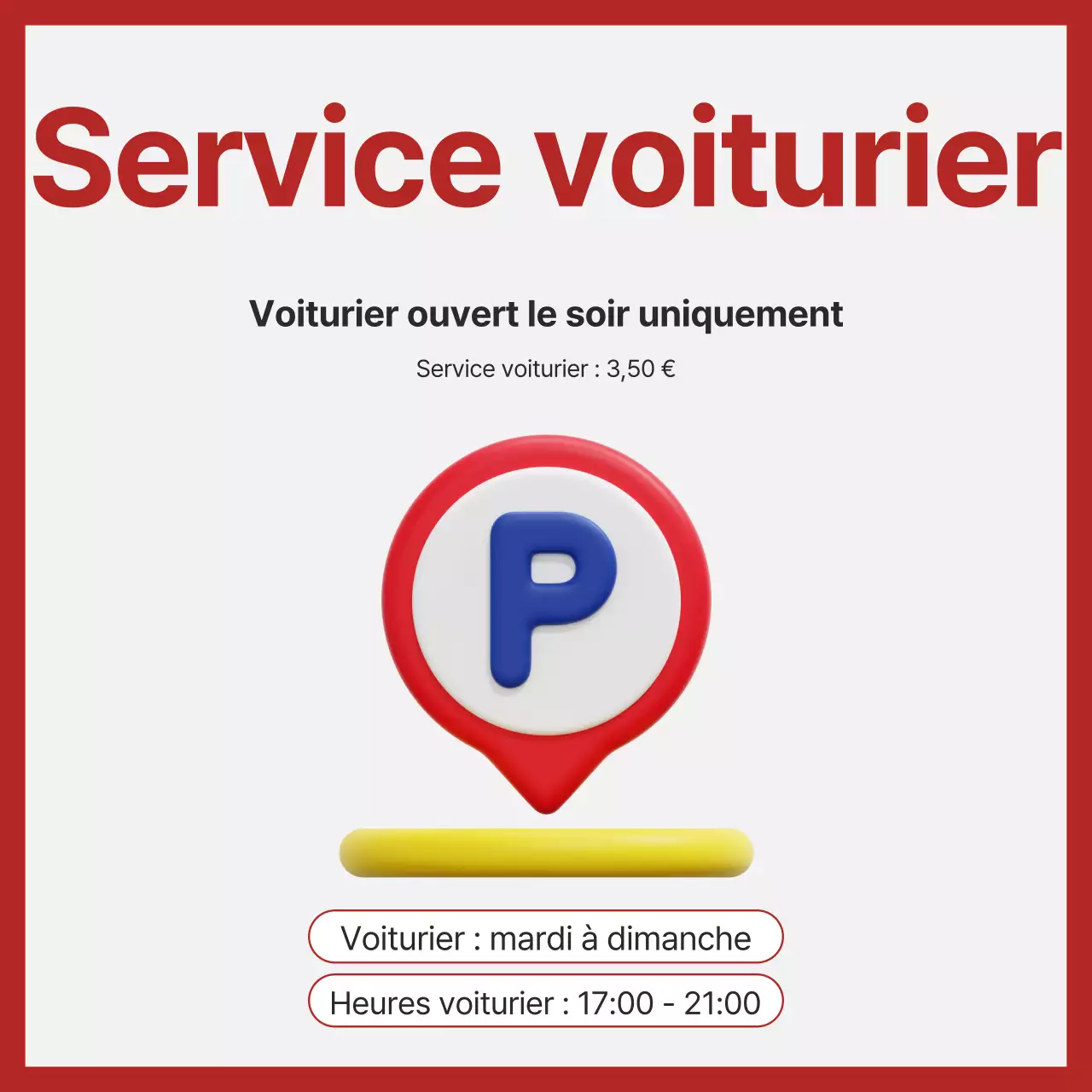 Une annonce de magasin moderne en rouge et gris