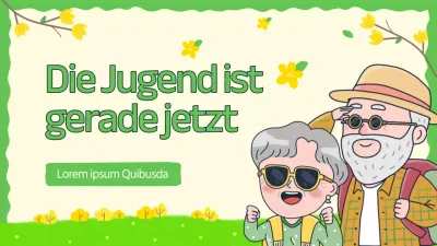 Förderung von Tourismusprodukten zur Förderung der Pietät in Gelb und Chartreuse