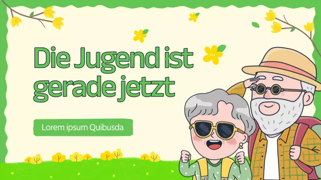 Förderung von Tourismusprodukten zur Förderung der Pietät in Gelb und Chartreuse