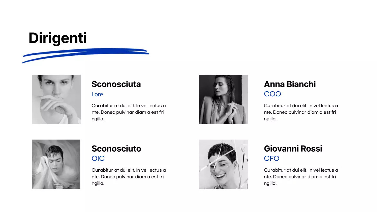 Introduzione dell'azienda Blue Modern Marker