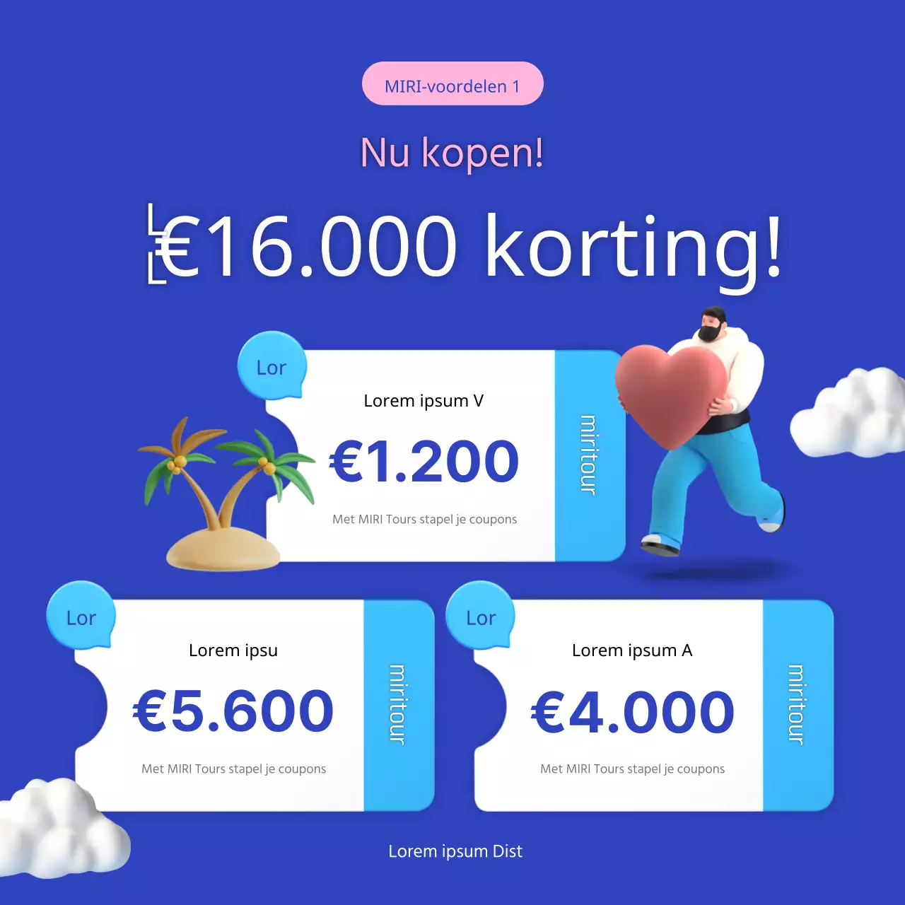 Promoot marineblauwe en roze reispakketten