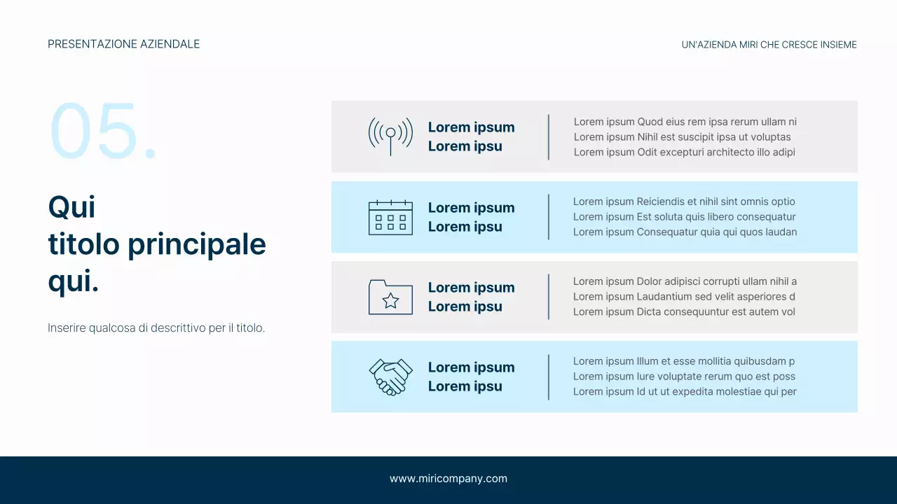 Una semplice carta intestata in blu navy e azzurro per la vostra attività.