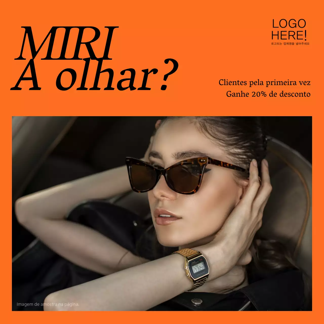 Um guia para promover óculos fixes em laranja e preto