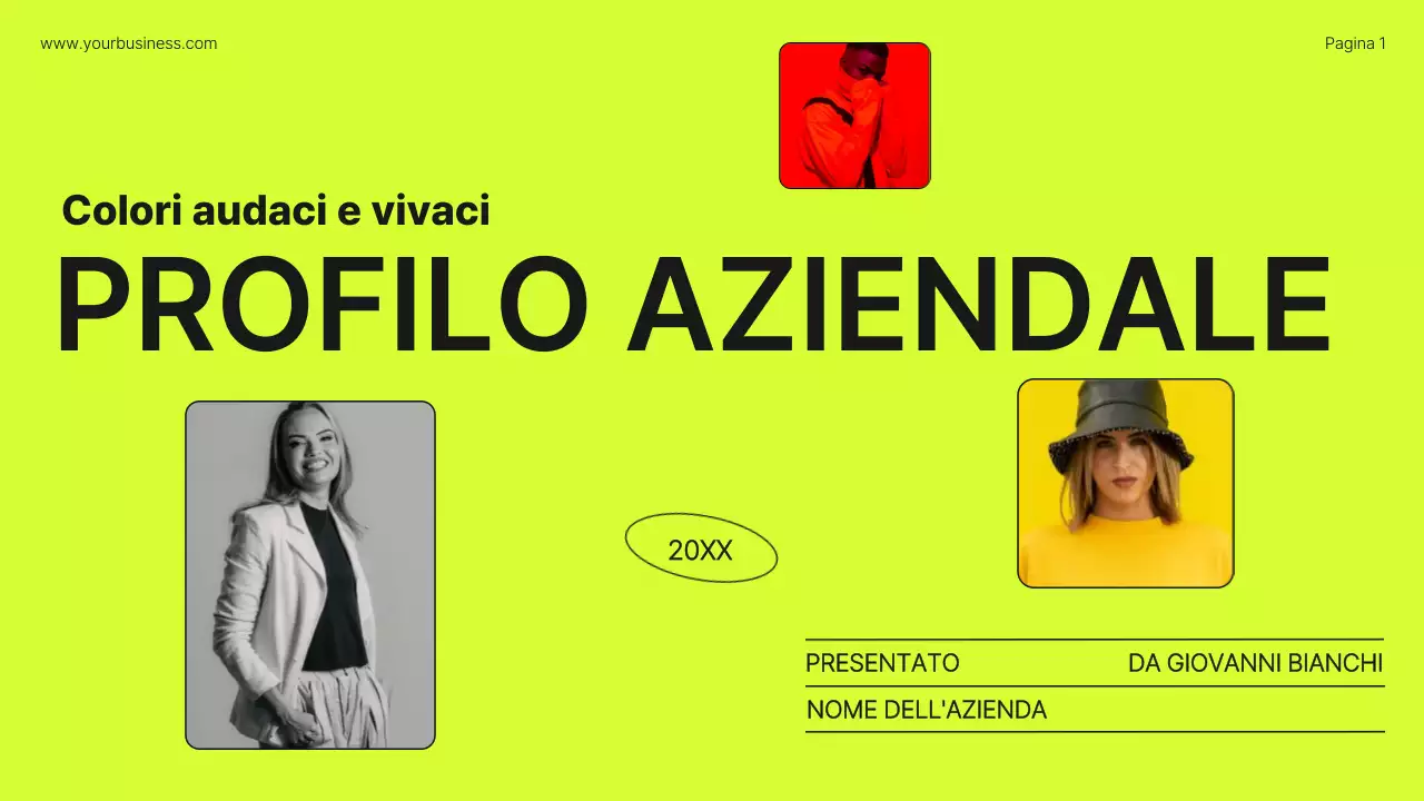 Profilo aziendale Lime Orange Bold Introduzione