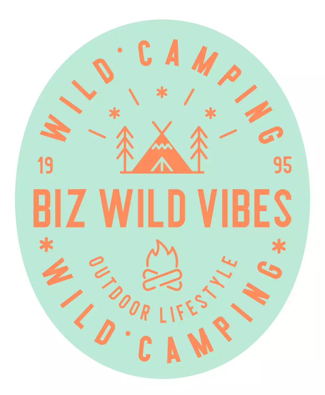 Luar ruangan berwarna vintage, logo toko berkemah, ilustrasi tenda desain simbol, kaos ilustrasi api unggun