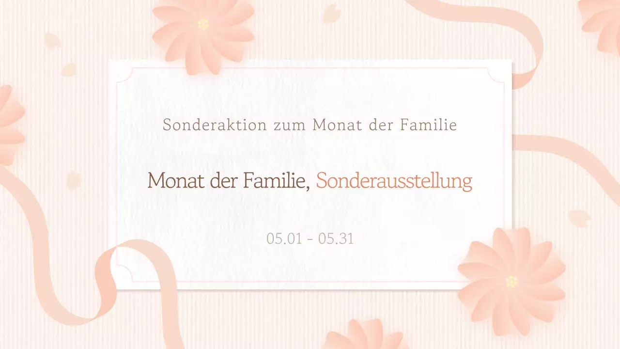 Werben Sie für eine trendige orangefarbene Anzeige zum Monat der Familiengeschichte