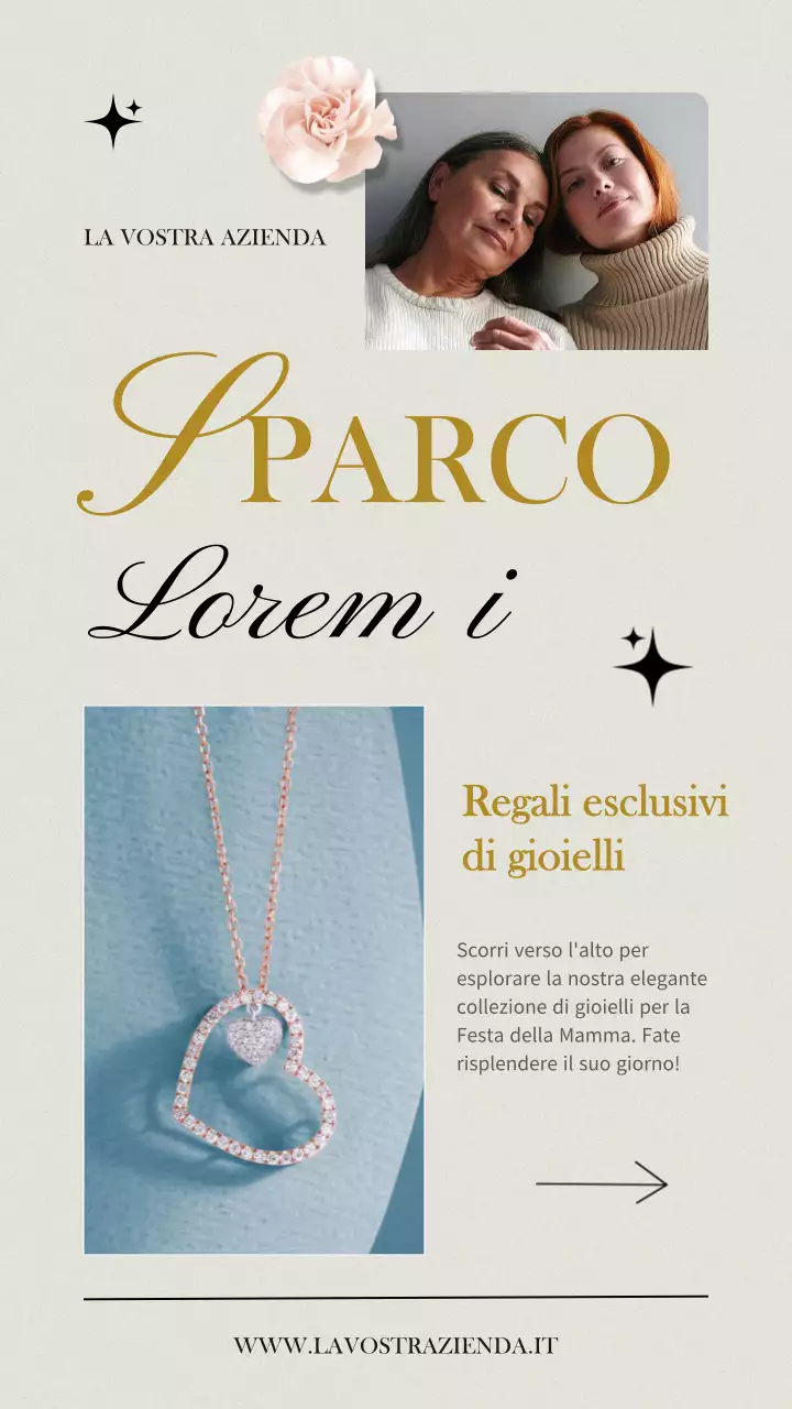 Beige e oro elegante Regali esclusivi di gioielli per la mamma promozione