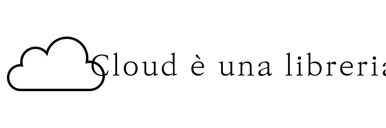 Libreria emozionale e semplice con illustrazioni di nuvole e font serif