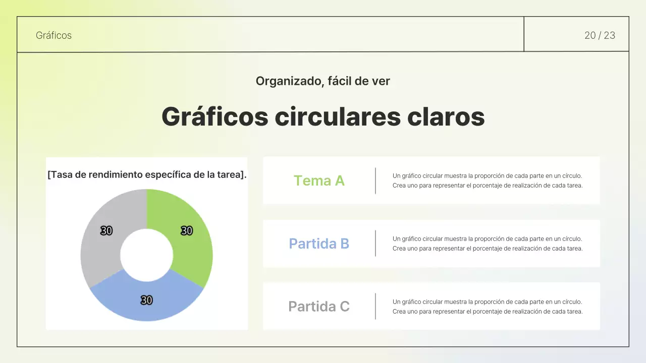 Informe de diseño sencillo en blanco y chartreuse