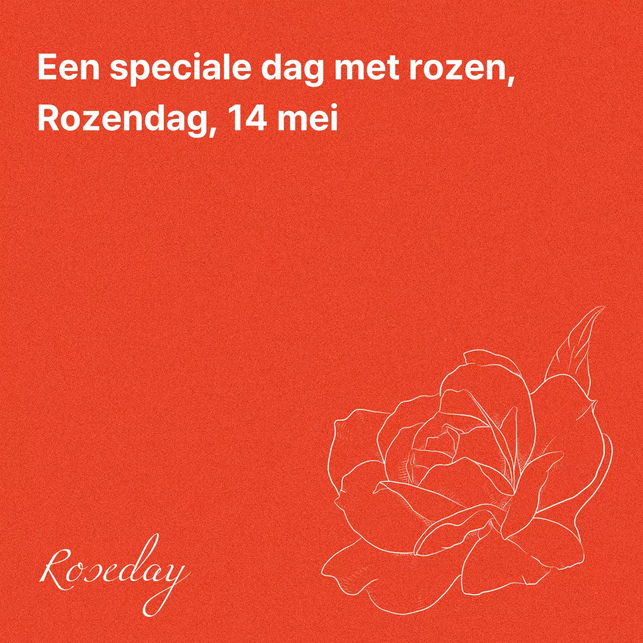 Promoot Rozendag met eenvoudige rozen in rood