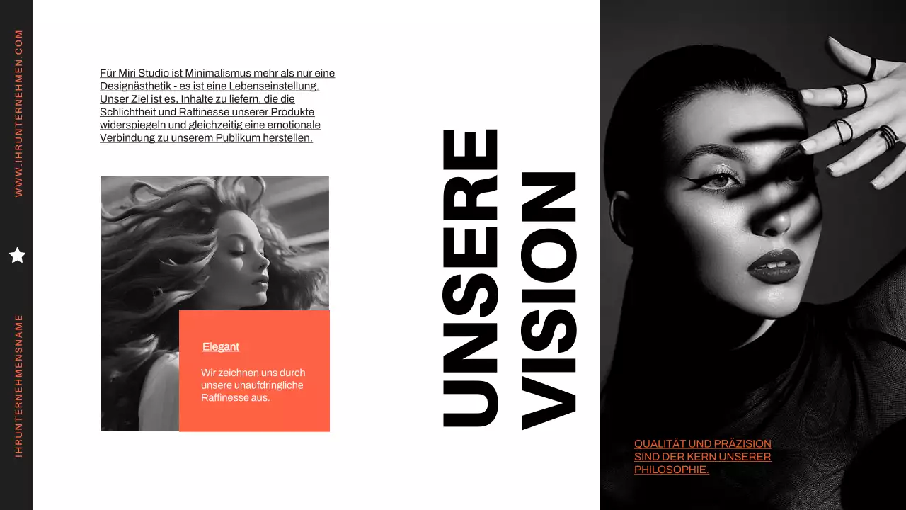 Orange und Schwarz Minimal Modernes Geschäftsprofil